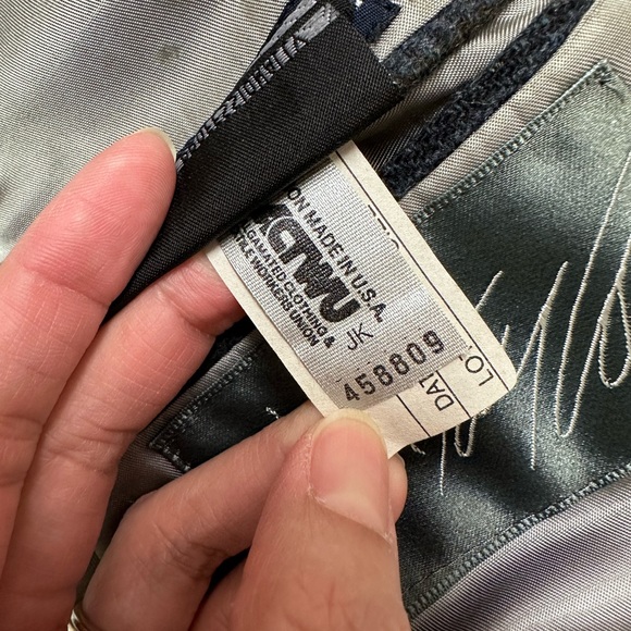 I56 Vintage BURBERRY Navy Blue Glen Plaid Wool Blazer Sport Coat jacket 46R - Picture 7 of 10